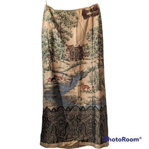 Ralph Lauren Leather Buckle Wrap Skirt